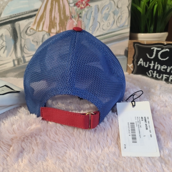 Gucci Baseball hat in Cotton Mesh Snapback unisex Cap, Blue/red - Picture 5 of 8